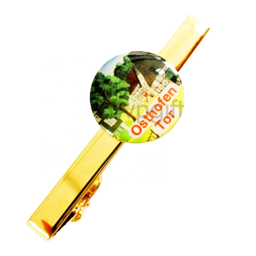 China customer NEW fashion high class metal 3d gold souvenir gift tie bar holder
