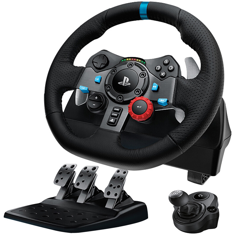 Гоночное рулевое колесо Logitech G29 с педалями и переключателем передач для PS5, PS4, PS3 и ПК