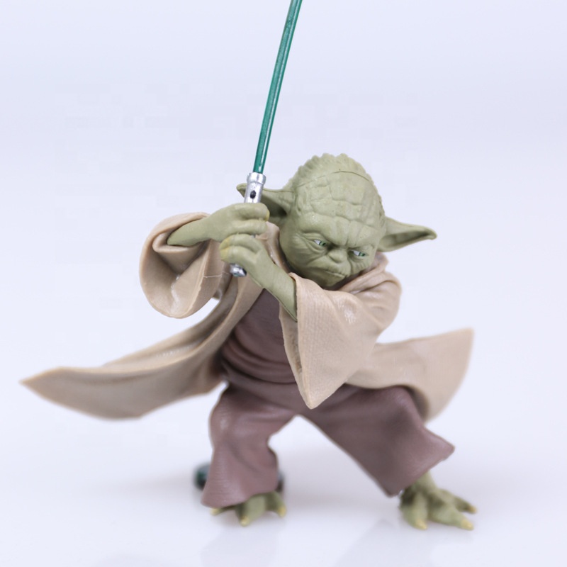 Starwars New Master Yoda Green Adult Halloween Toy Movie Character Baby Yoda with Sword Anime PVC Figure Toy