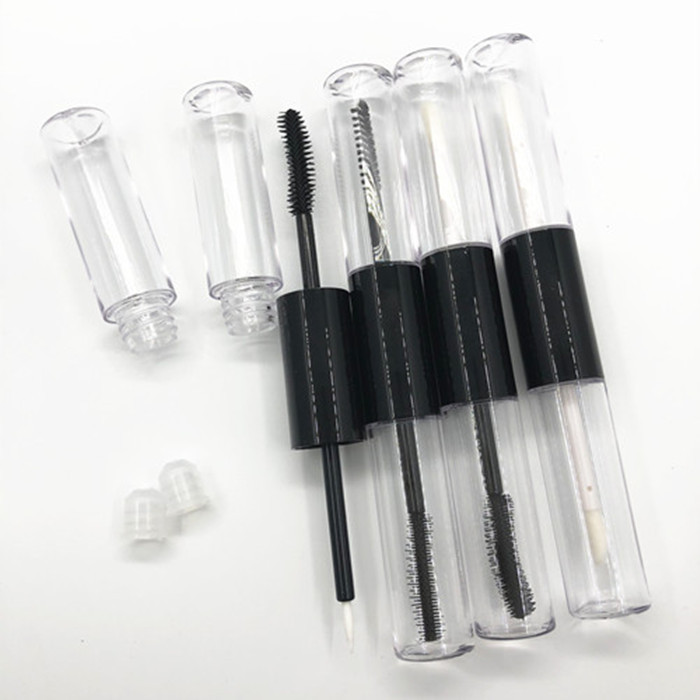 2 in 1 mascara lip gloss tube, multifunctional lip gloss packaging container double heads 2 in 1 clear lipgloss tubes