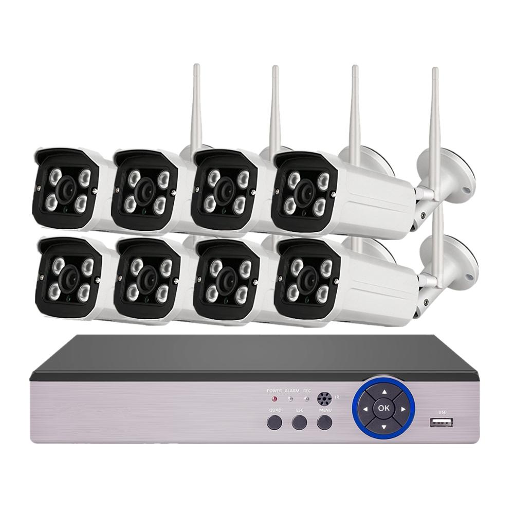 Комплекты Wi-Fi камер видеонаблюдения JC 2020 горячая Распродажа Rohs 8CH 1080P комплект камер видеонаблюдения 8 Ch IR Cut Filter с автоматическим переключателем CE ROHS FCC CMOS IP66