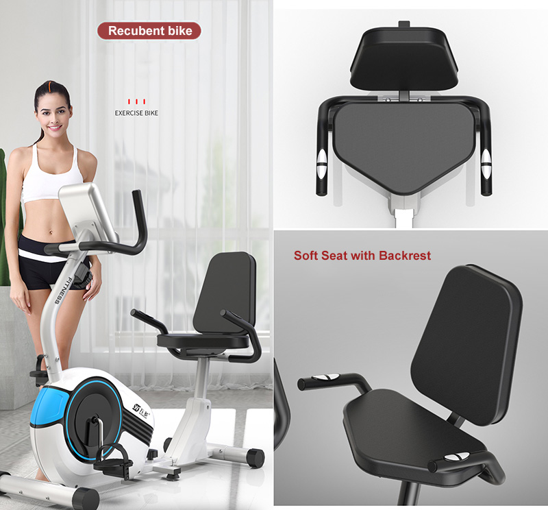New Arrival Magnetic Resistance Recumbent Mini Exercise Bike Brake