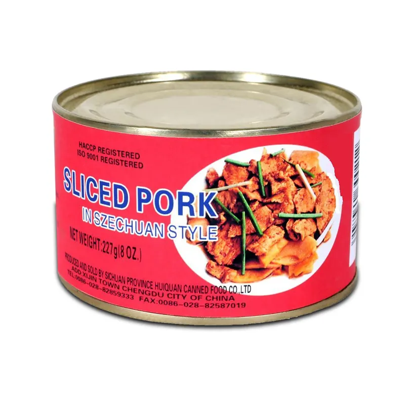 Canned pork twice-cooked pork and bamboo shoots 227G canned sliced pork