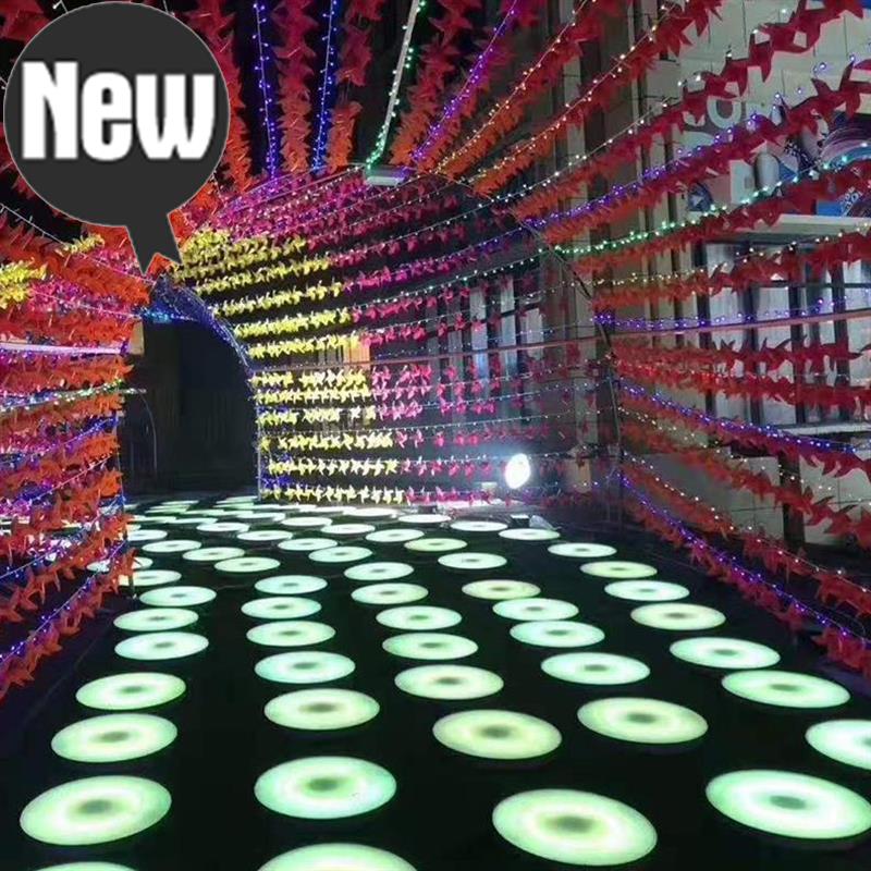 Led RGB круглый интерактивный Датчик пола кирпич для украшения зала