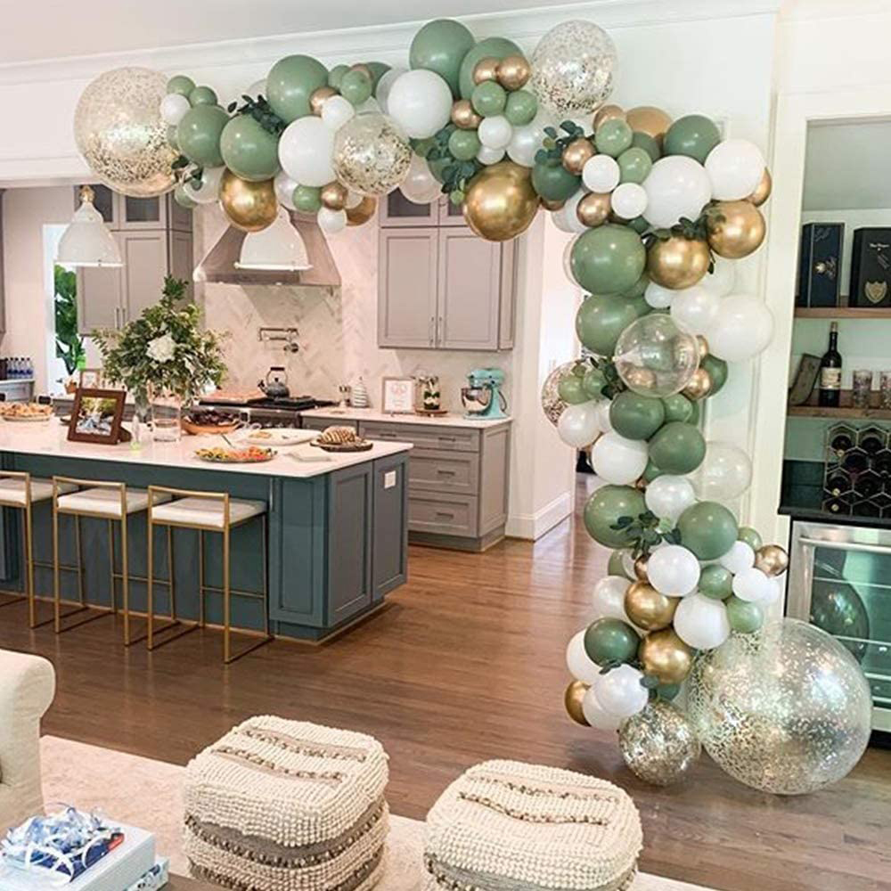 Olive Sage Color Balloon Arch Garland Kit Wedding Birthday Engagement Decoration Balloon