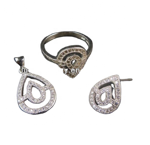Factory direct wholesale Brazilian jewelry sets micro pave jewelry set