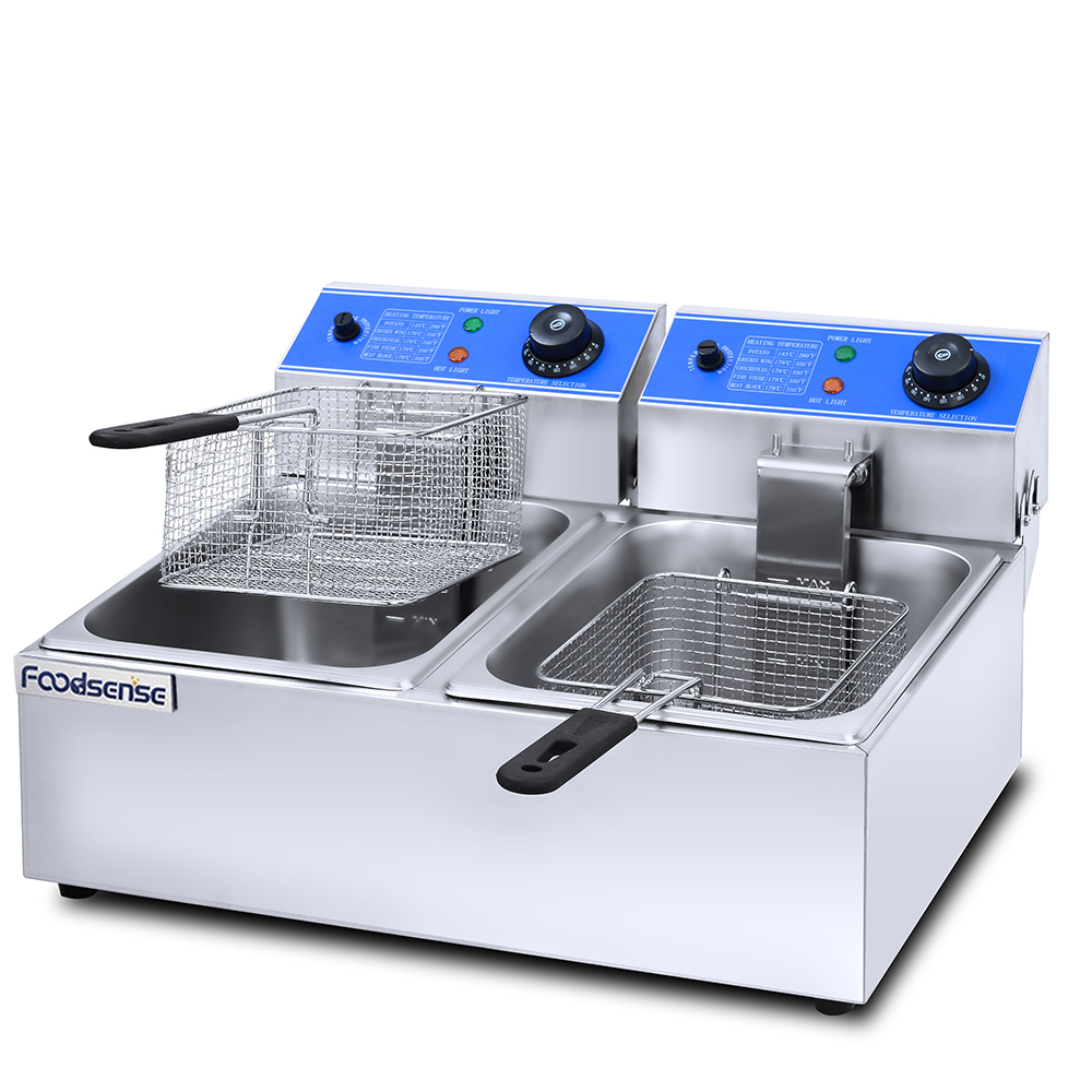 2-Tank 2-Basket Gas Fryer,Industrial deep fryer,chicken fryer machine.