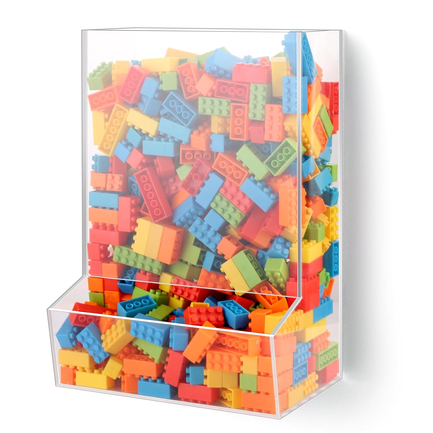 Self Adhesive Wall Toy Organizer Custom Acrylic Wall Toy Dispenser For Kids