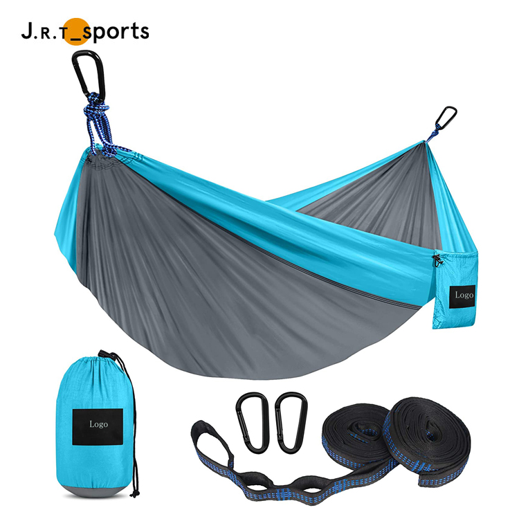 Portable Outdoor Comfortable 300*200cm Nylon Double Camping Hammock for Backpacking
