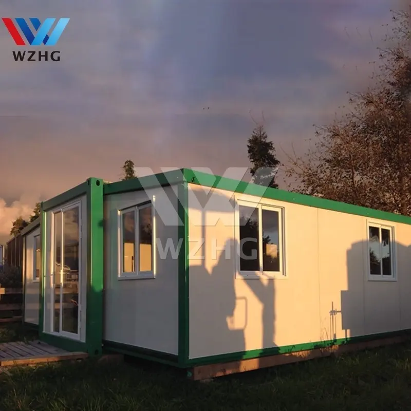 Standard 20ft and 40ft prefab projects high ceiling expandable granny flat pop up container house for living plans