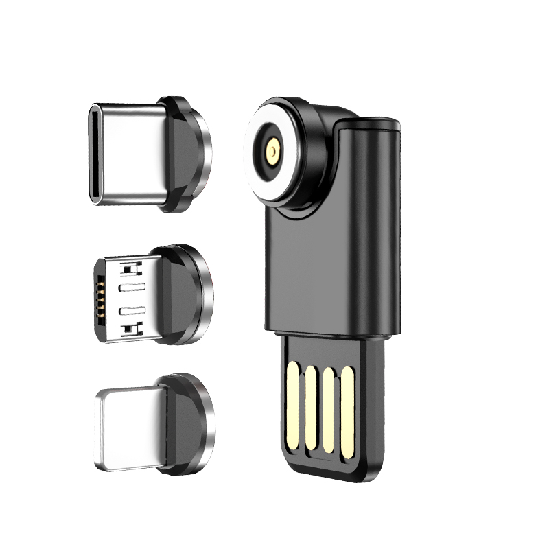 Мини usb-кабель Greenport 3 в 1, магнитный шнур, зарядное устройство для мобильного телефона, адаптер с 3 магнитными головками 2,4 А
