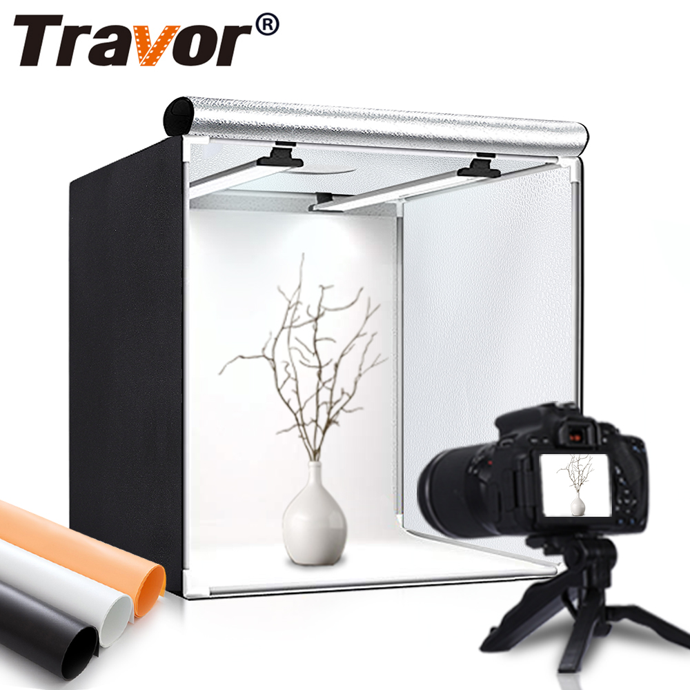Travor портативный мини 40 см камера для съемки ювелирных изделий foto led light cube палатка продукт фотография Фотостудия Освещение Мягкая коробка