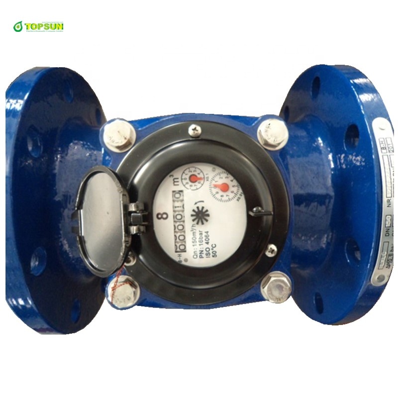 Класс B PN10/PN16 горизонтальный woltman фланец цифровой счетчик воды