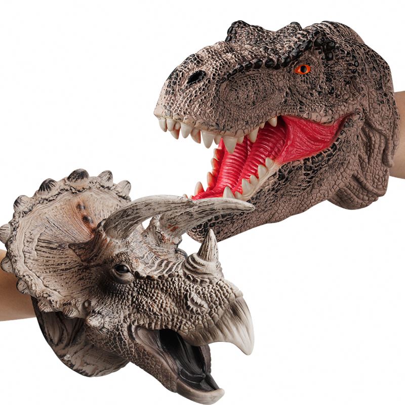 Hot selling PVC Dinosaur hand Puppets Toys Kids Gifts Animal Educational Toy Dinosaur toys For Kids