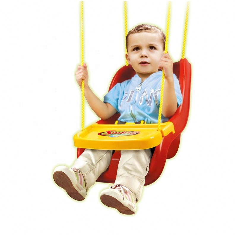 2021 Plastic Outdoor Play Set With Baby Swings Playground Infant Swing