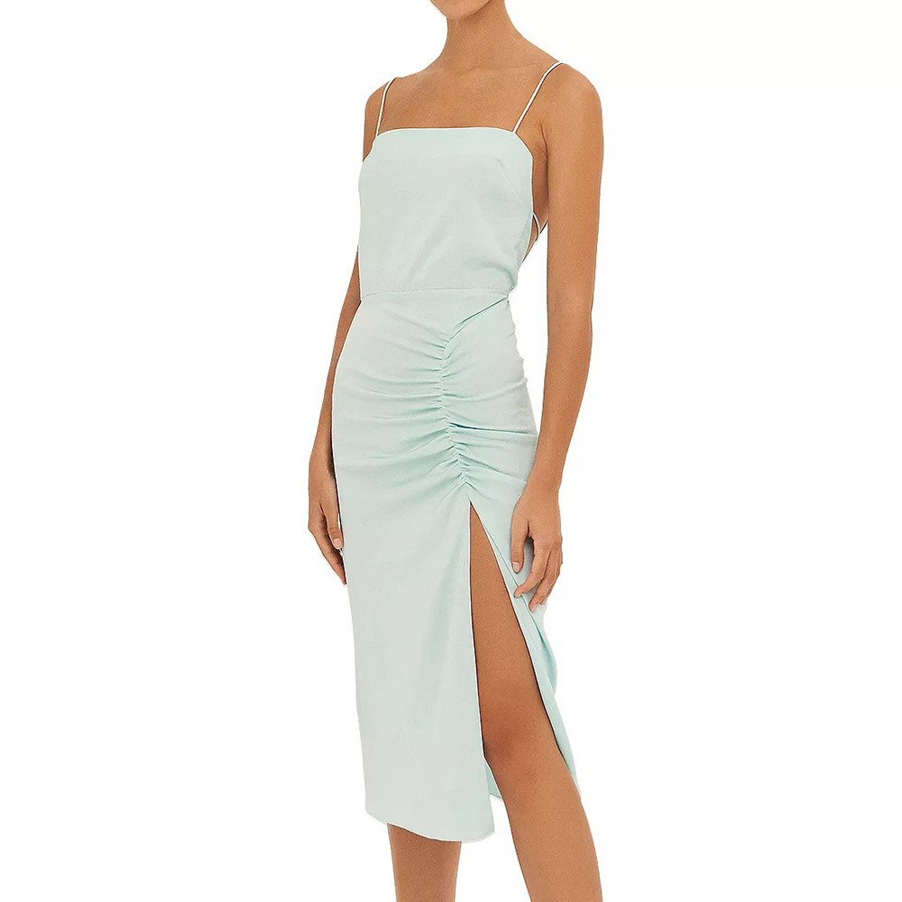 Prom Dresses Custom Gorgeous Back Cut Out Detail High Split Solid Color Off-Shoulder Midi Sexi Prom Dress Prom Dresses