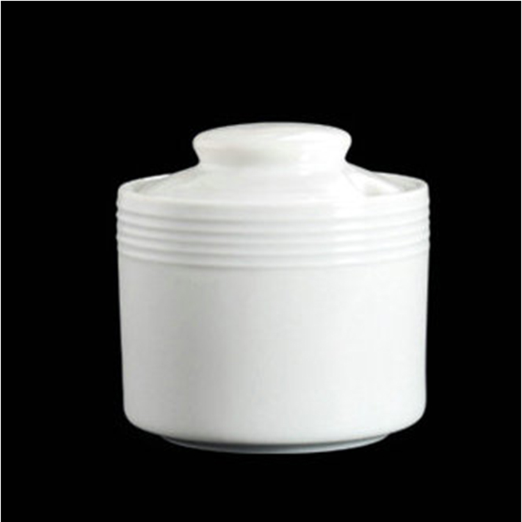 Coffee & tea set cheap custom logo white bulk ceramic sugar pot