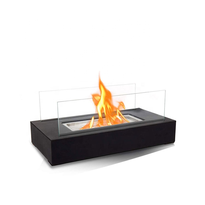 Ventless metal bio-ethanol indoor door fireplace Tabletop Desk Table Top Ethanol Fireplace