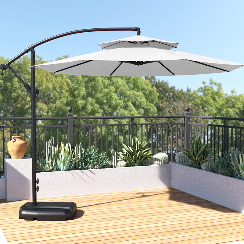 Large Outdoor Garden Stall Sunshade Courtyard Advertising Guard Box Security Banana Umbrella Patio Umbrellas Bases Umbrella