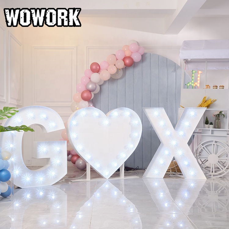 2021 WOWORK fushun DMX светодиодная подсветка RGB лампы водонепроницаемые Свадьба Любовь шатер знак письмо для вечеринки реквизит декоративный фон