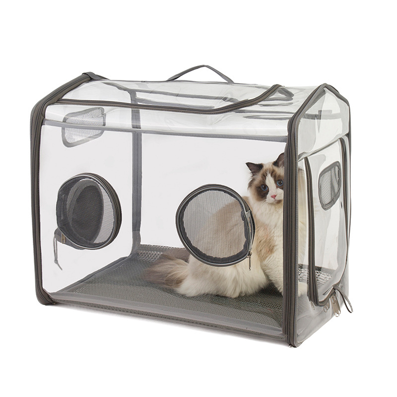 Portable foldable PVC material pet drying box pet hair dryer clean grooming house dryer cage for cats dogs