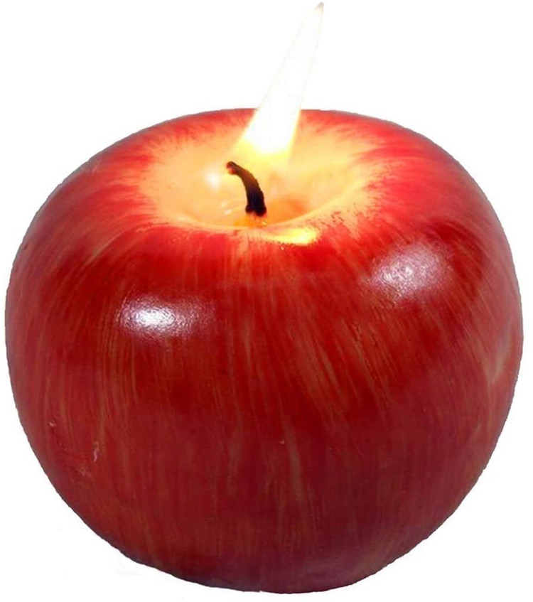 Factory Wholesale Valentine's Day Party Birthday Decor Simulation Fruit Creative Apple Shaped Candle