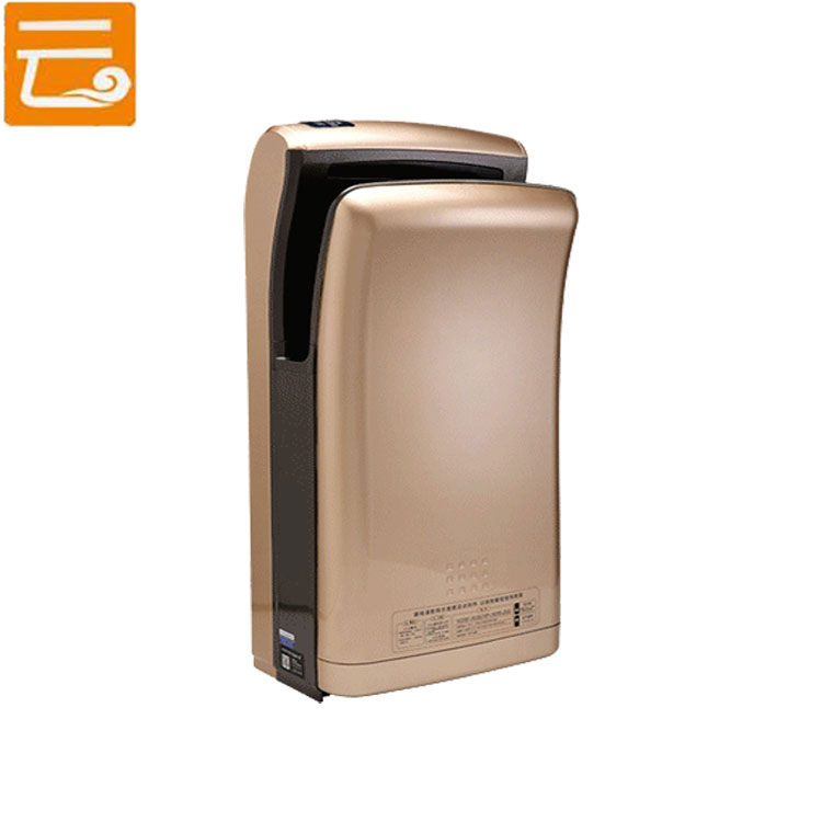 Color customizable high speed portable touchless infrared sensor air jet automatic electric hand dryer for toilet