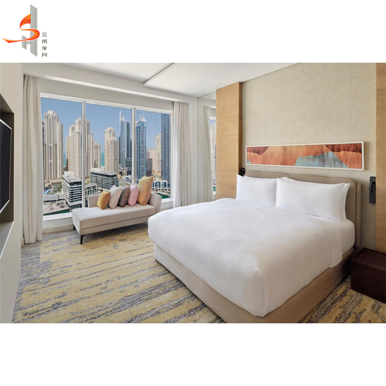 China Manufacturer Modern Home Hotel Furniture High Gloss Bedroom Set