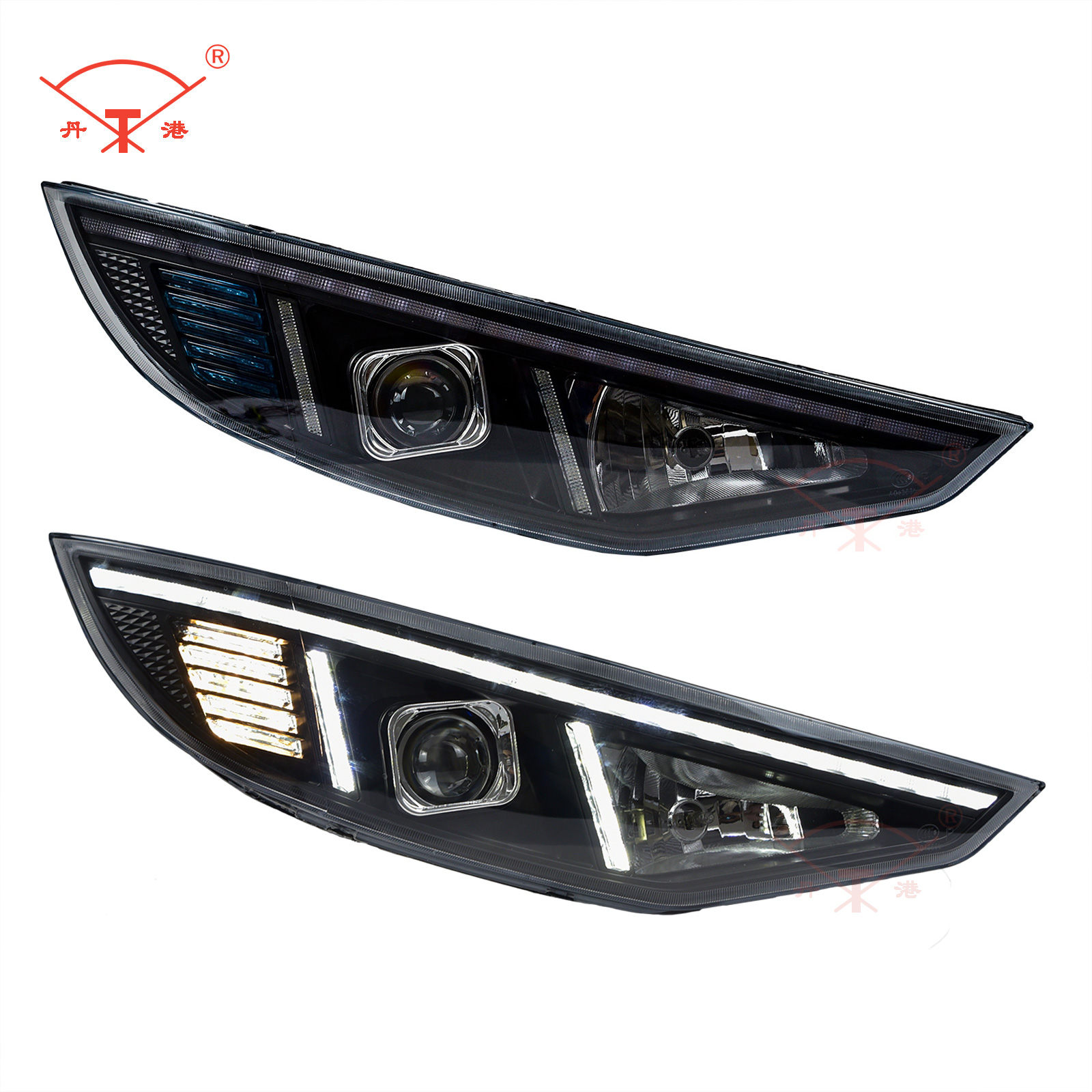 Новая модель LED 24V 12V тип "бегущая вода" автобус лампа передняя фара для DG2018-6 дунган фабрика OEM налобный фонарь