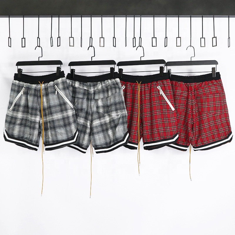 2021 mens outwear high street sports summer plaid shorts