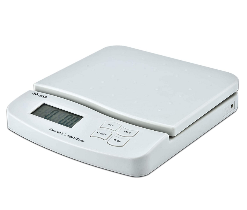 High-precision transportation scale 360 pounds, stainless steel heavy-duty postal scale, with timer/holder/tare