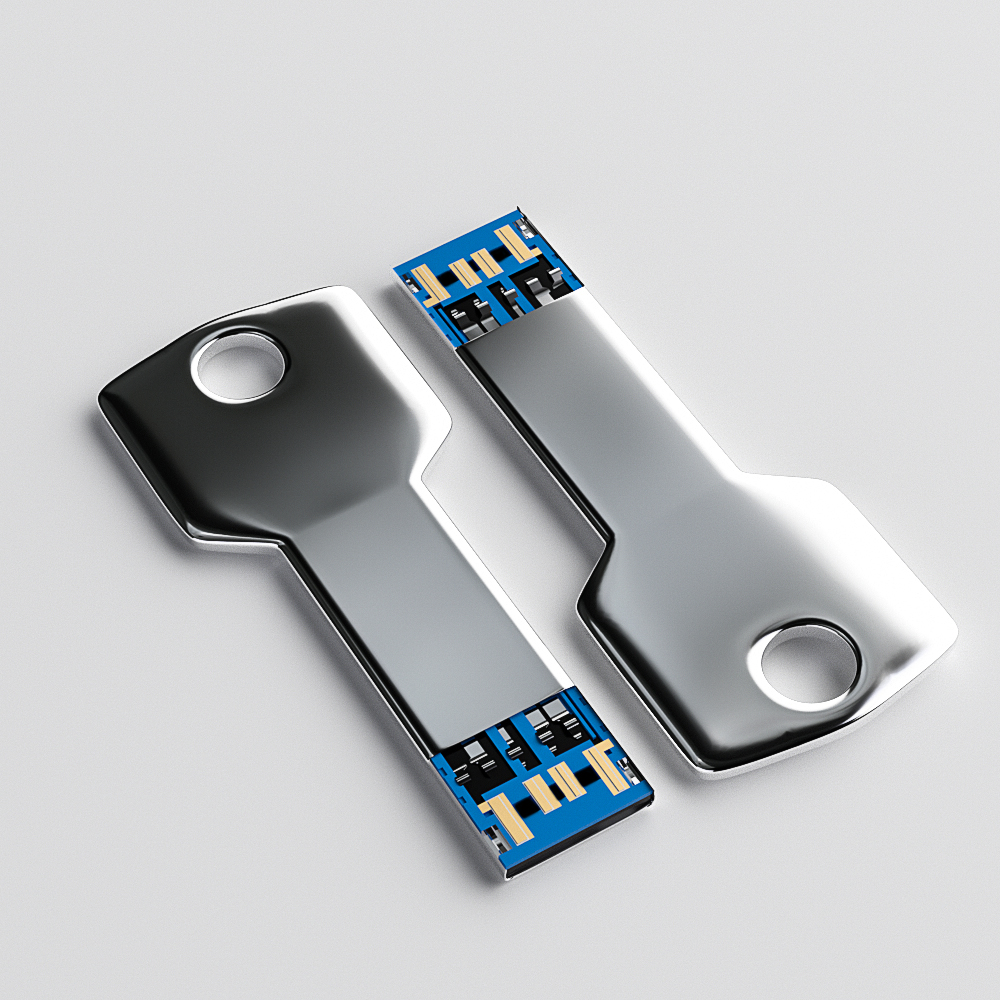 SimDisk USB-ключ, флэш-накопитель, классический дизайн, синий металлический ключ USB для корпоративных рекламных подарков