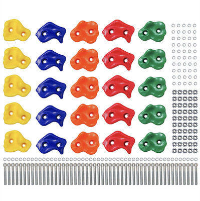 Rock Climbing Holds for Kids Rock Climbing Holds Set with Mounting Hardware Climbing Rock Wall Grips for Indoor Outdoor Play Set