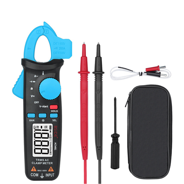 ACM81 ac/dc clamp electrical meterresolution digital multimeter with clamp meter ac dc portable digital clamp meter