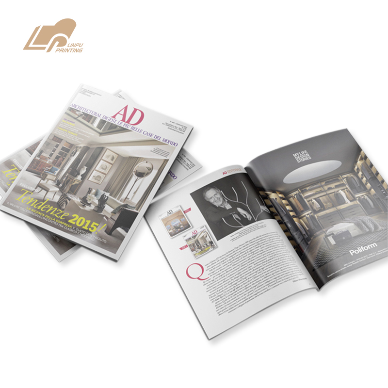 Fashion magazine printing glossy cover catalogue with offset printing