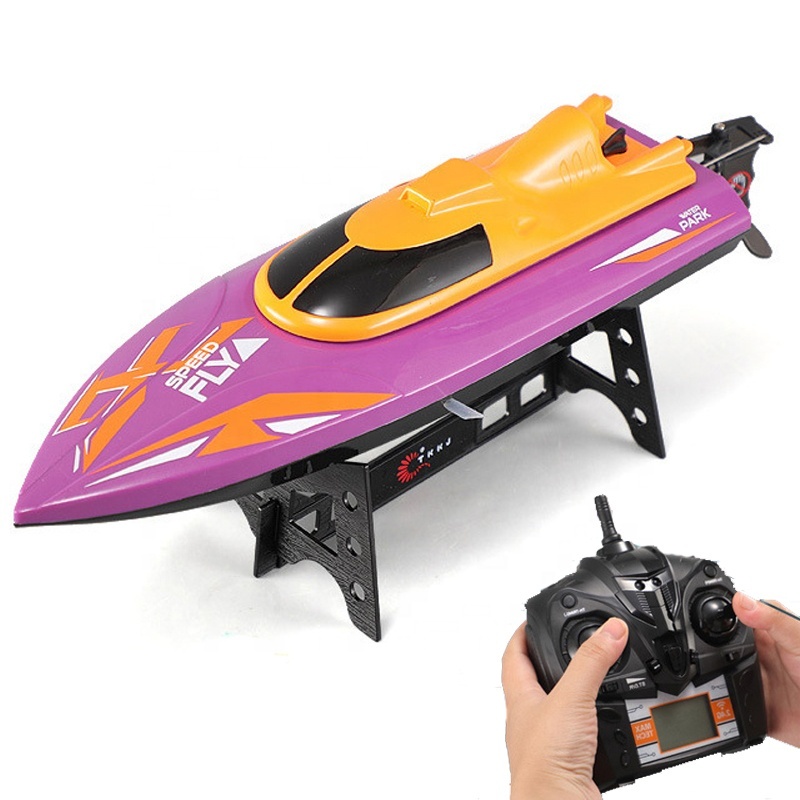 1/36 2.4G H110 High Speed Rc Racing Boat Yacht 25KM/H Electric Waterproof Speed Boat Ship with LCD Screen Controller