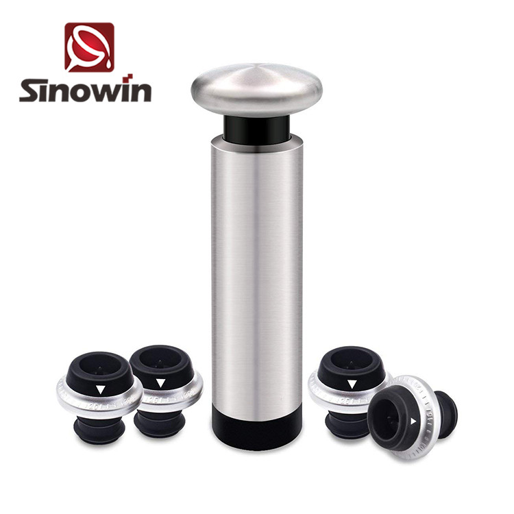 Chinese factory personalized vacuum pump wine vacuum stopper