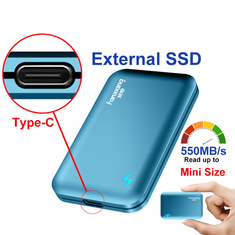 USB C 1 2 Tera ТБ 1T 1To 1 2 4 to Портативный внешний диск, жесткий диск, твердотельный диск, жесткие диски для ноутбука