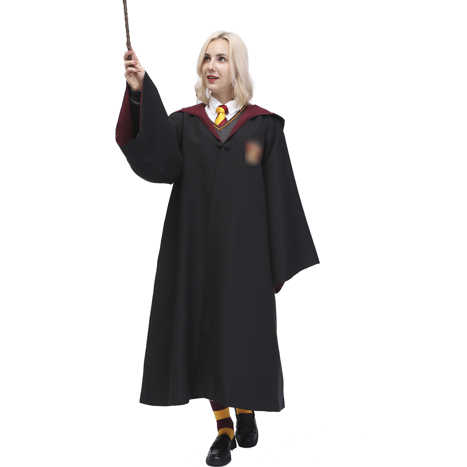 Halloween Adult Magic House School Uniform Cloak Witchcraft Wizard Deluxe Robe