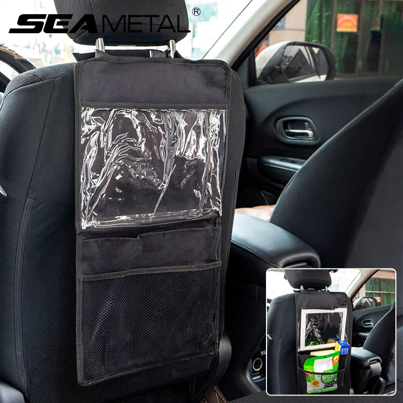 Universal Car Back Seat Organizer Storage Bag Waterproof Auto Car Backseat Organizer Protector with Touch Screen Tablet Holder