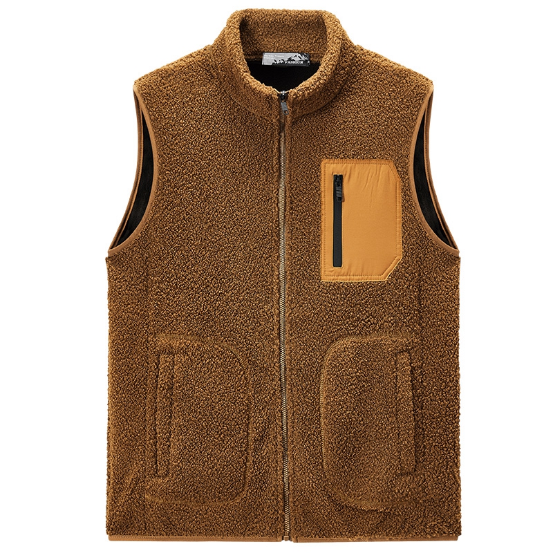 Fleece Wearproof Soft Windproof Vest for Warmth Mens outerwear Casual Vest