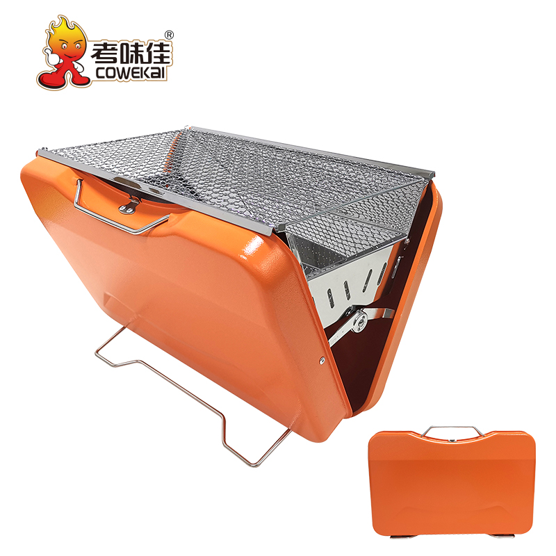 Korean Style Picnic Camping Folding Stainless Steel Outdoor Party Burning Portable Charcoal Bbq Grill