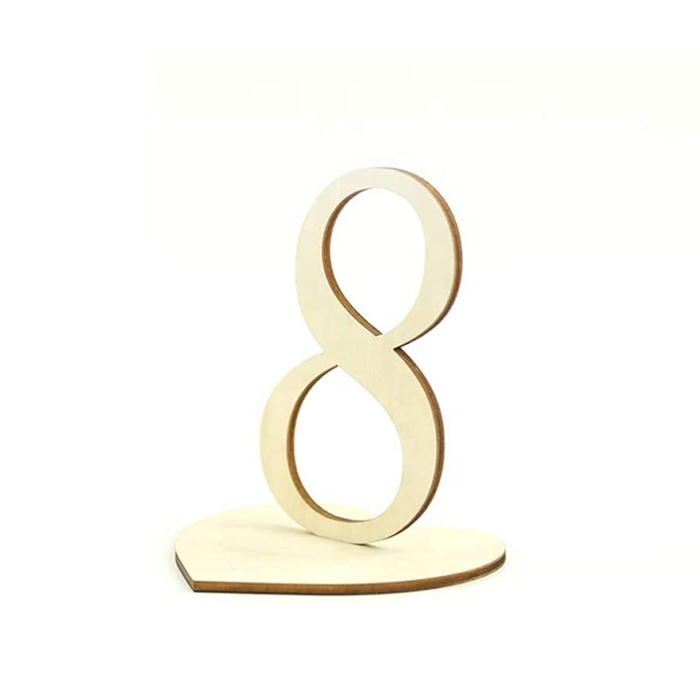 Party Table Number Cut Out Wooden Number