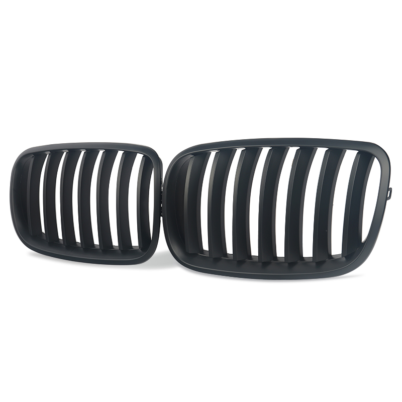 MagicKit Matte Black Front Kidney Grille Grill for BMW E70 E71 Model X5 X6 SUV 2007-2013