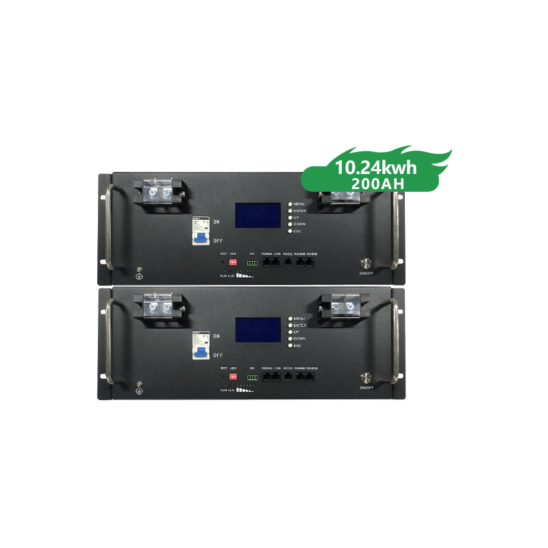 Smart BMS LiFePo4 Battery Rack Mounted 51.2V 48v 100AH 200AH 300AH Solar System Project Energy Storage Lithium Batteries