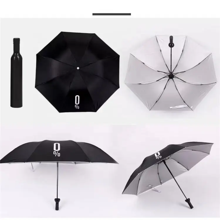 Amazon Hot Sale 2022 Wholesale Weather and Rain Wine Bottle Umbrella, Foldable Water Bottle Umbrella, Custom Umbrella with Logo