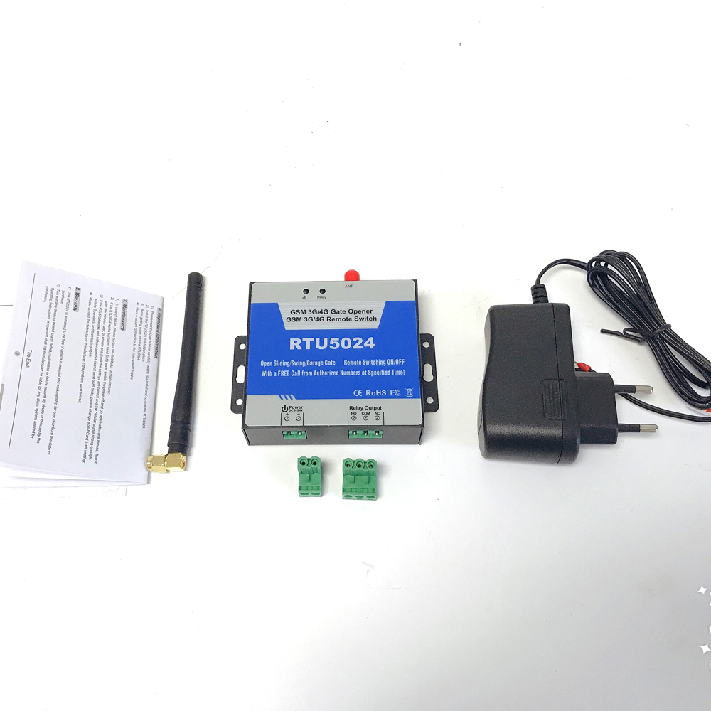 GSM Открыватель ворот реле дистанционного включения/выключения переключатель контроля доступа беспроводной Открыватель двери по бесплатному звонку SMS RTU5024