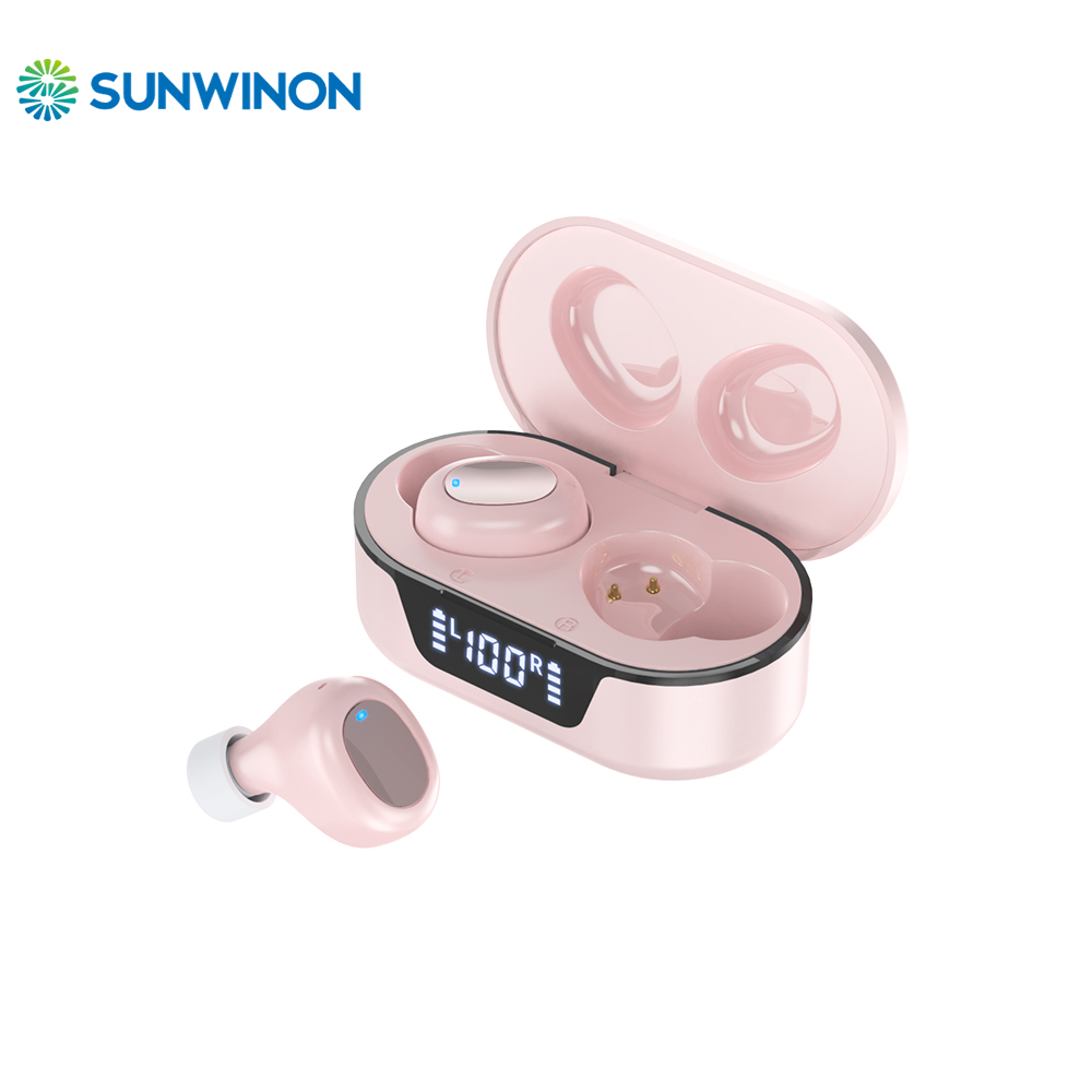 Sunwinon Hand Free наушники-вкладыши TWS с наушники TW16 True Беспроводные наушники с микрофоном, Спортивная майка на каждый день доказательство TW16 сенсорное управление наушников