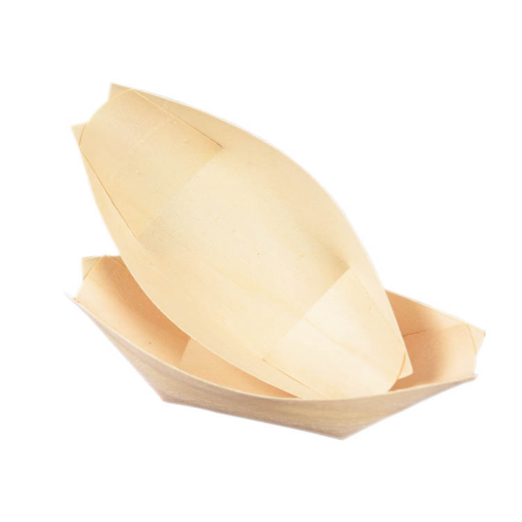 2021 Hot Selling Japanese Sushi Wood Tray Environmental Protection Disposable Wooden Sushi Boat Serving Tray