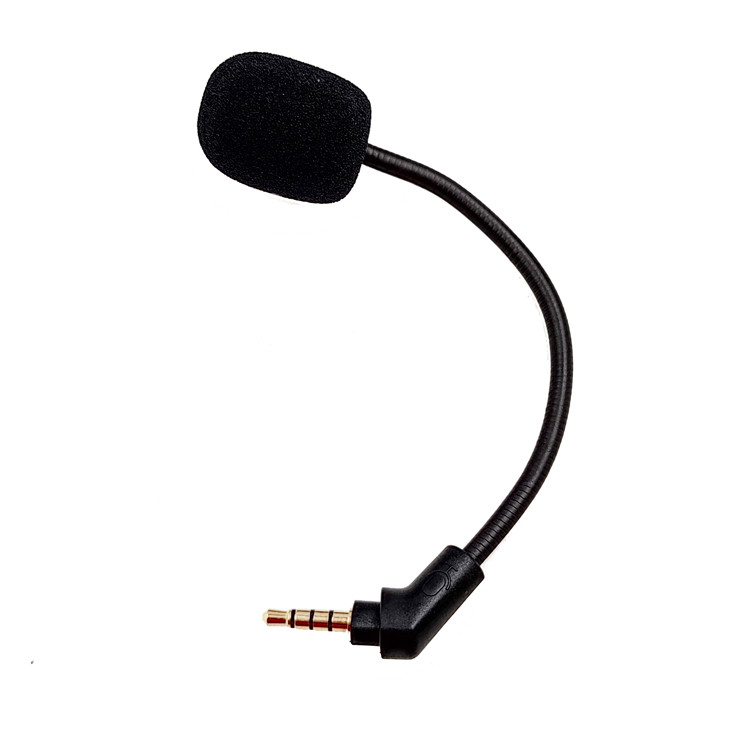 Zhijia 033-W024 In-line Microphone Elbow 3-Pole Stereo Headset Intercom Studio Microphone